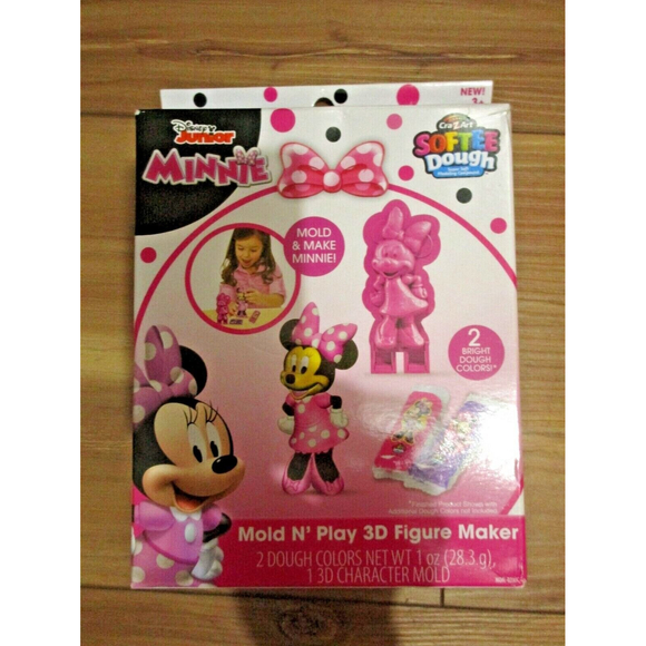 Disney Minnie Mouse Cra Z Art Softee  Dough Mold n Play 3D Figure Maker - Picture 1 of 6